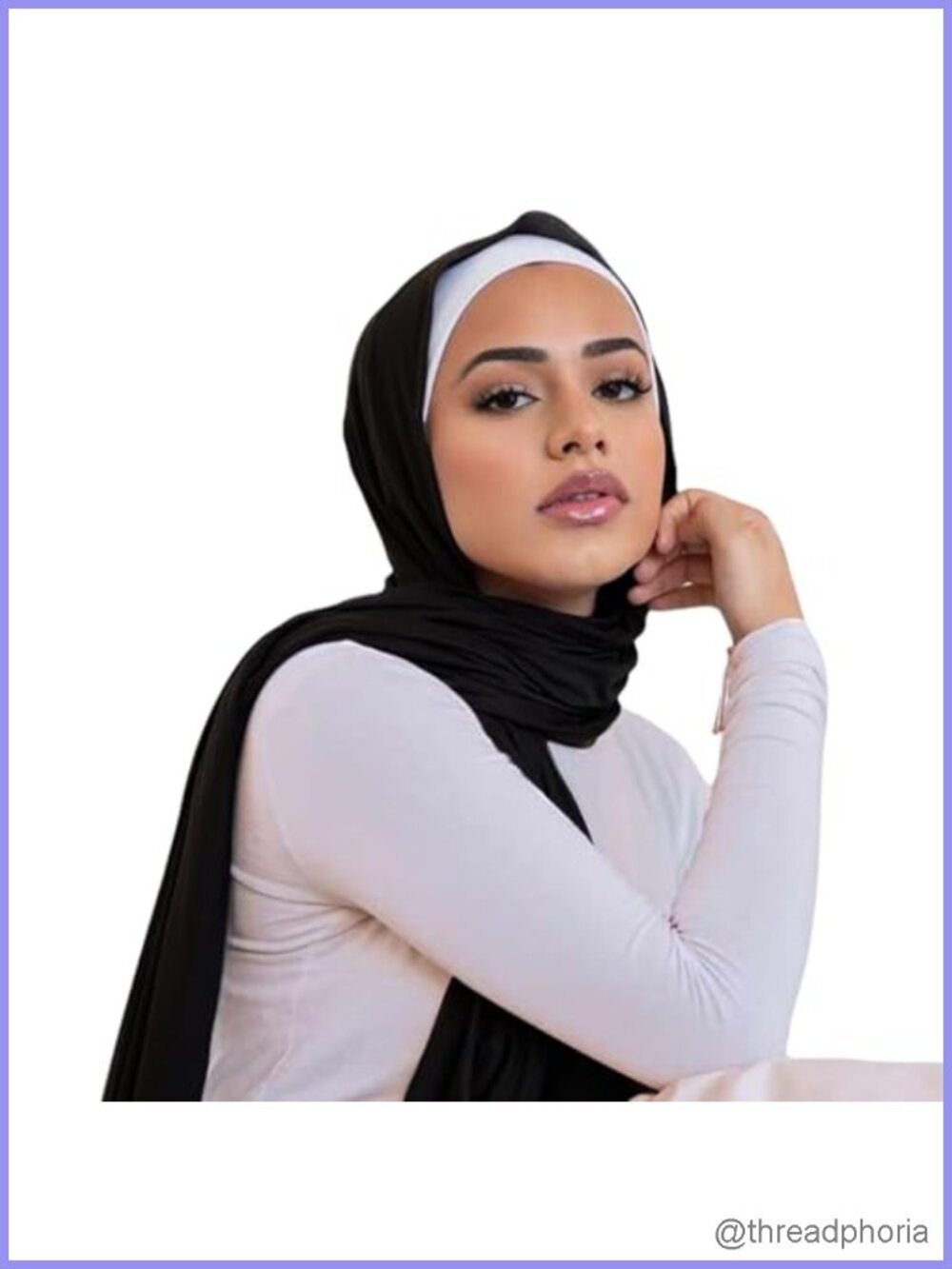 Soft Cotton Muslim Hijab Scarf for Women - Jersey Head Wrap Fashion Long Scarf